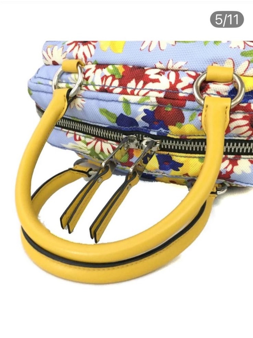 Miu Miu Flower Print 2WAY Shoulder BagYellow With Dust Bag - Picture 3 of 9